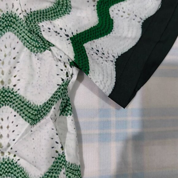 Casablanca Green Wavy Short-Sleeve Shirt - Picture 4 of 6